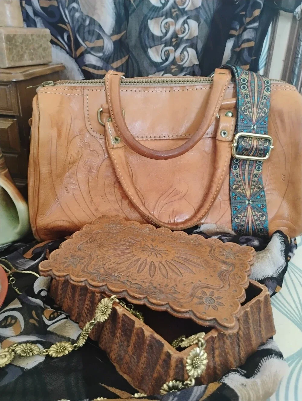 Vintage boho leather